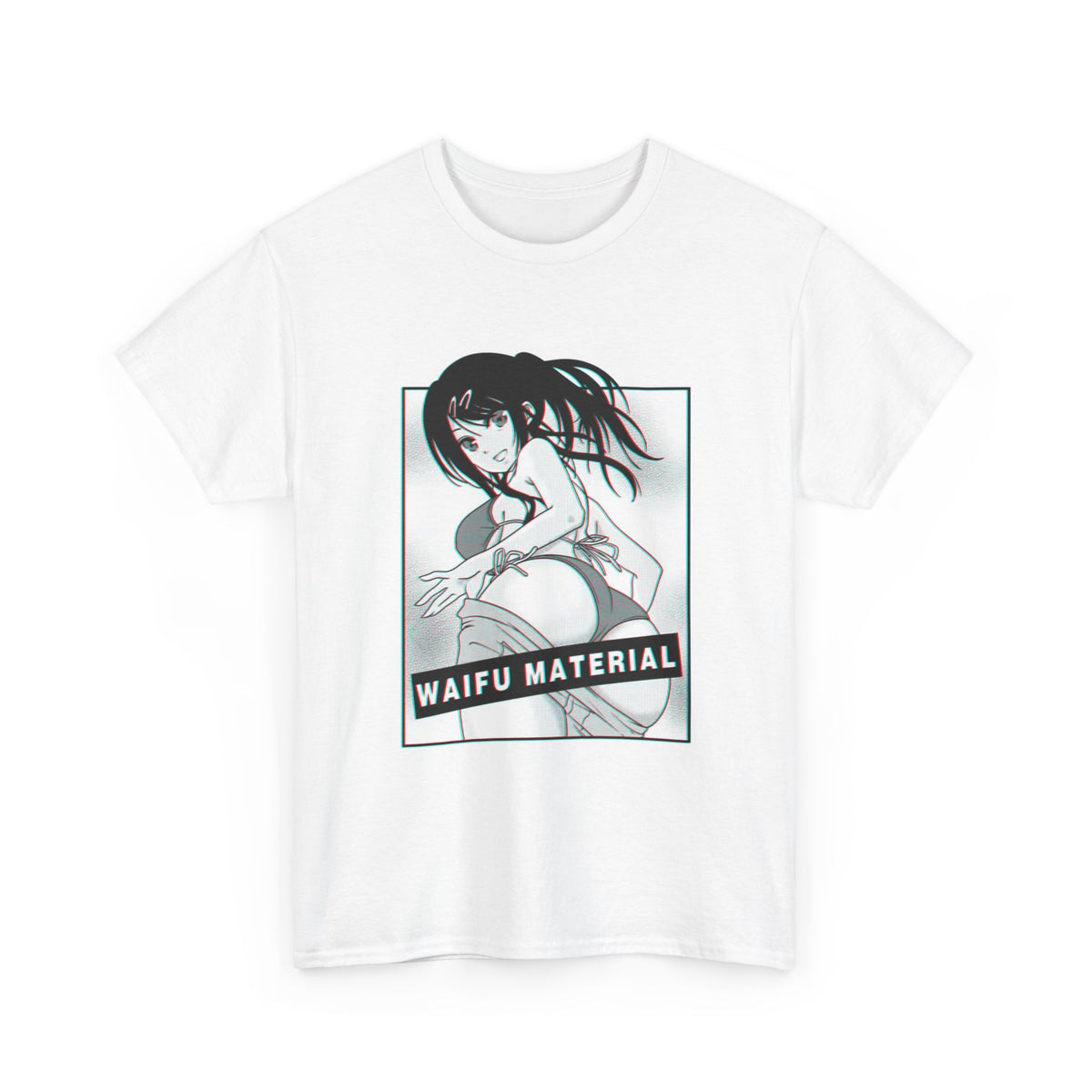Waifu Material Hentai Tshirt Gaming anime Naturo Cartoon Unisex Heavy Cotton Tee