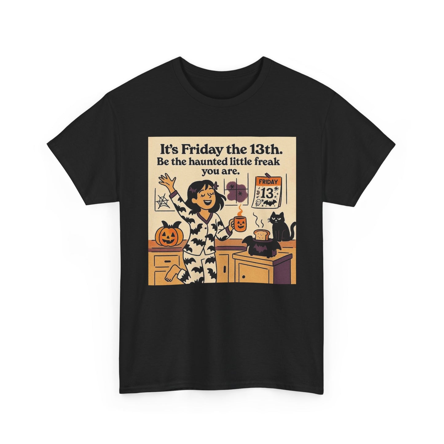 Friday The 13th Funny Halloween Graphic T Shirt S-5XL Unisex Heavy Cotton Tee
