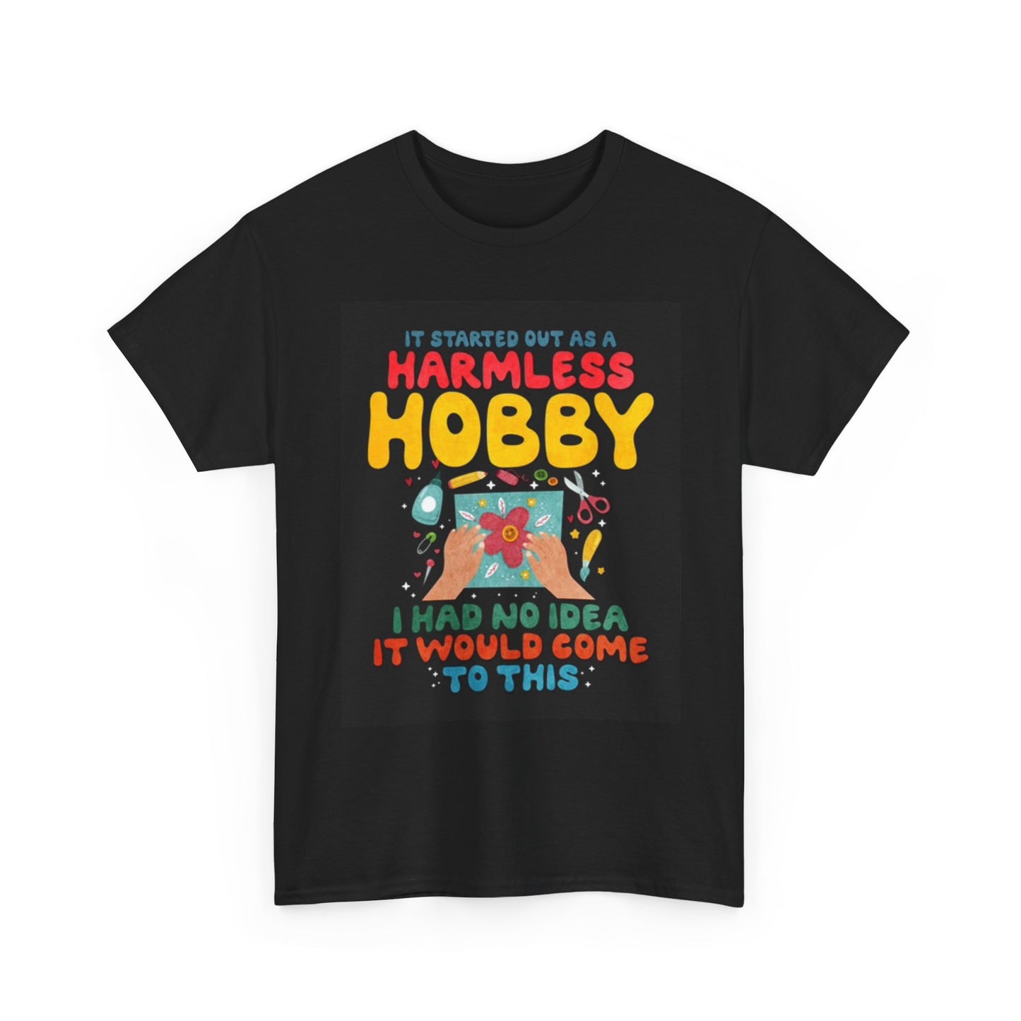 Scrapbooking Harmless Hobby Graphic T Shirt Retro Funny Unisex Heavy Cotton Tee