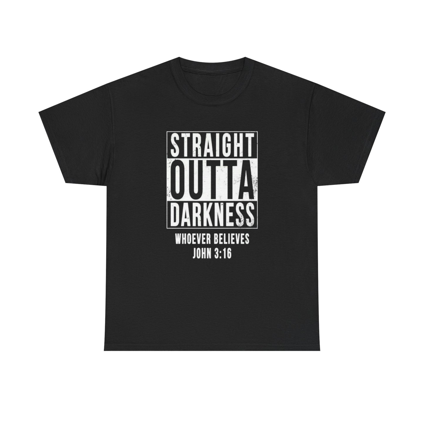 Straight Outta Darkness Graphic T Shirt NEW GIFT Unisex Heavy Cotton Tee