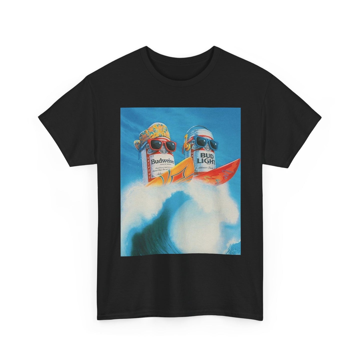 Vintage Beer Bud Poster Graphic T Shirt Unisex Heavy Cotton Tee