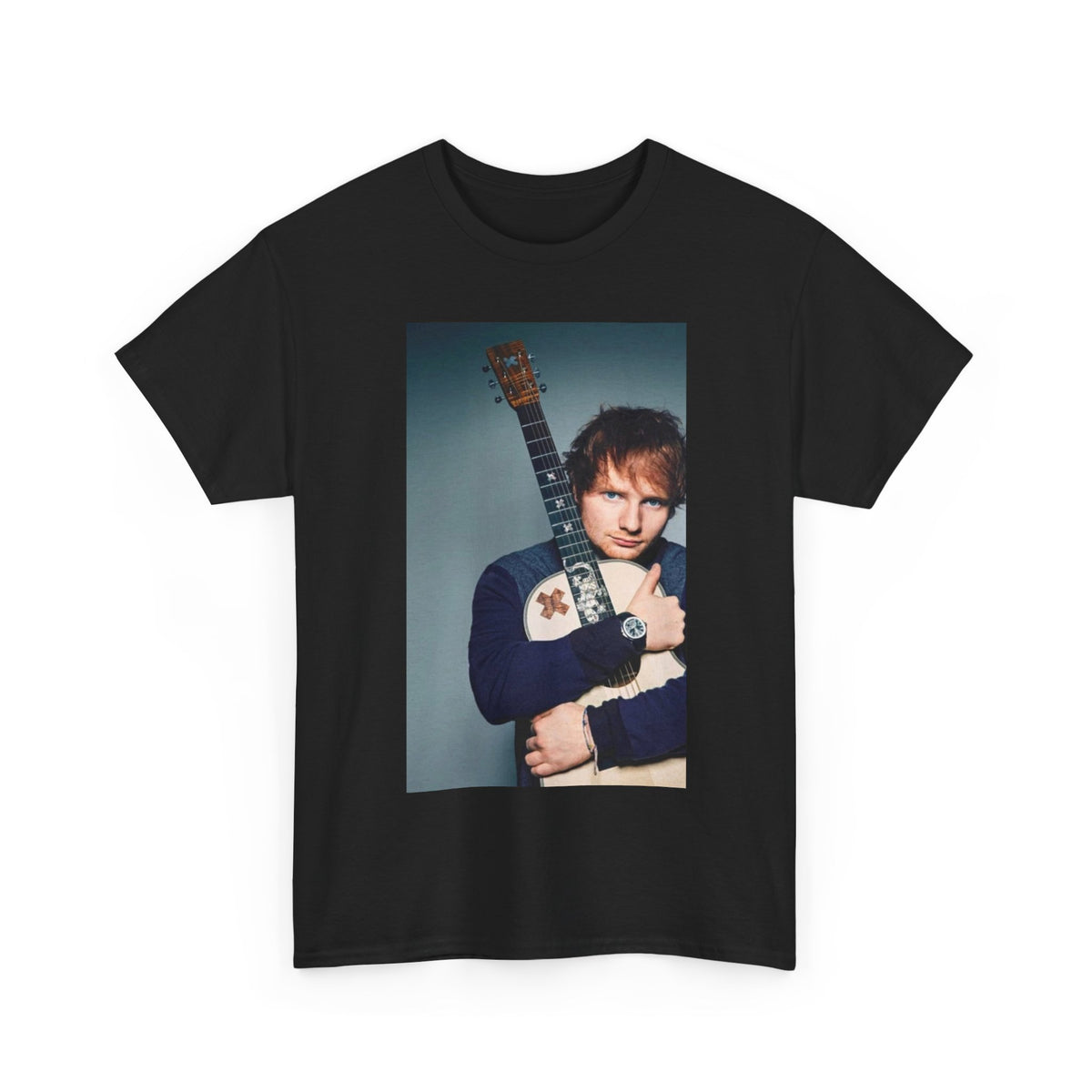 Ed Sheeran Tshirt Guitar Pop Uk London Graphic Music Unisex Heavy Cotton Tee