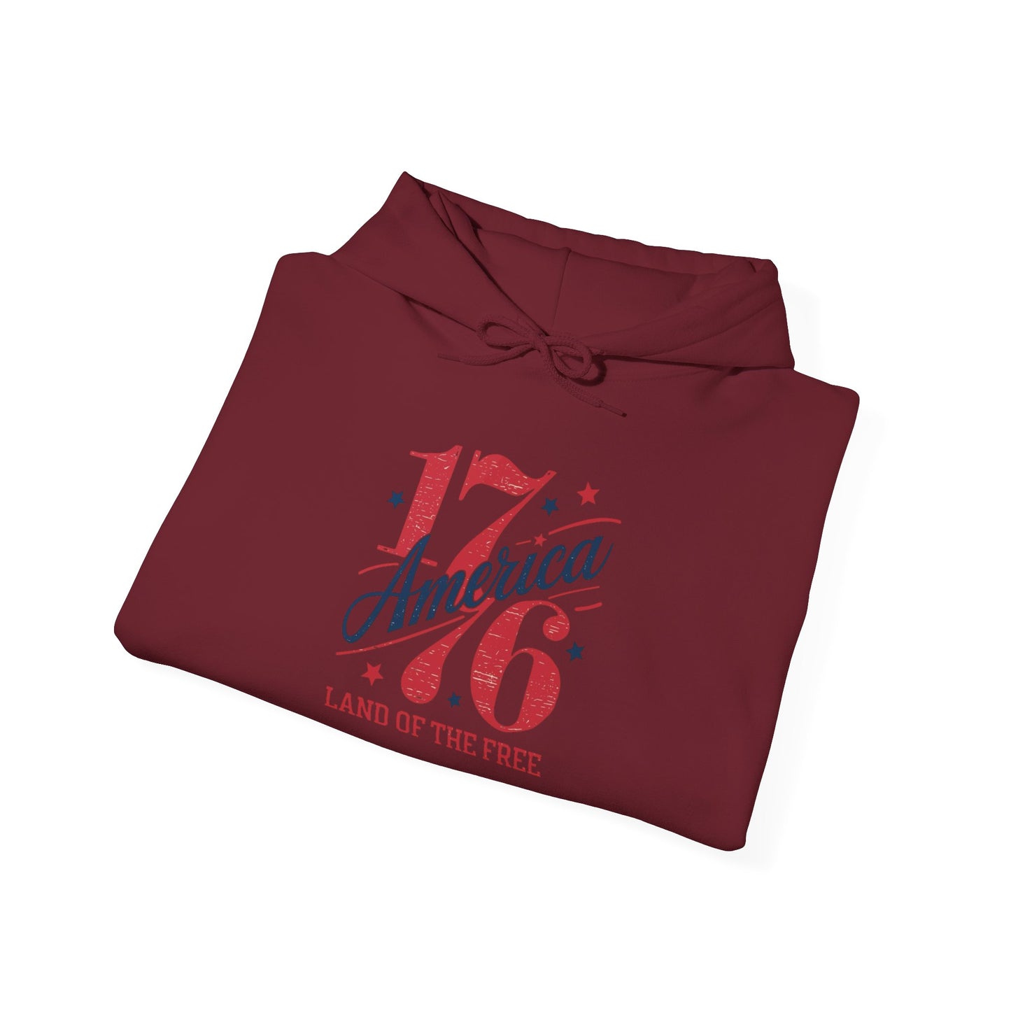 1776 America Land Of The Free Graphic Hoodie Heavy Blend™ NEW Sweatshirt