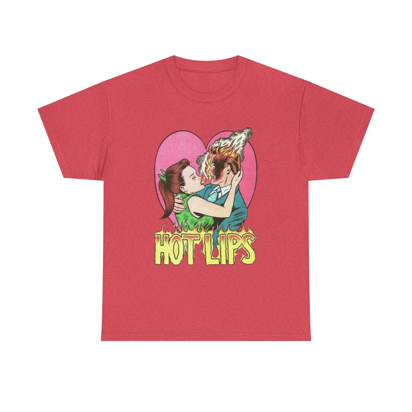 Hot Lips Vintage Graphic T Shirt ADULT NEW Heavy Cotton Tee