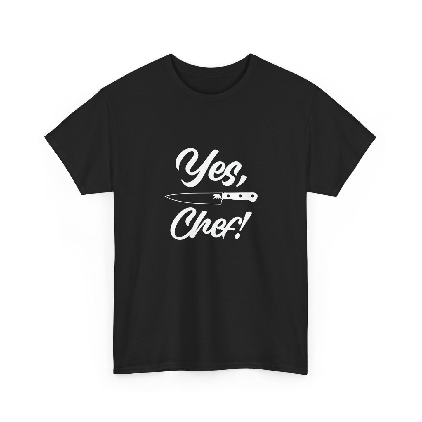 Yes Chef Kitchen Knifes Graphic T-Shirt Cotton Tee New Gift Vintage