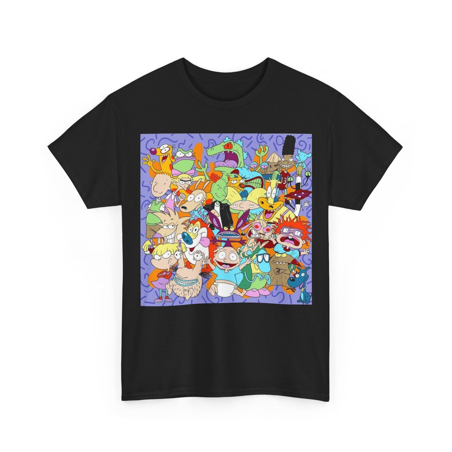 Cartoon Tshirt Nickelodeon simpsons Graphic 90s Kids  Unisex Heavy Cotton Tee