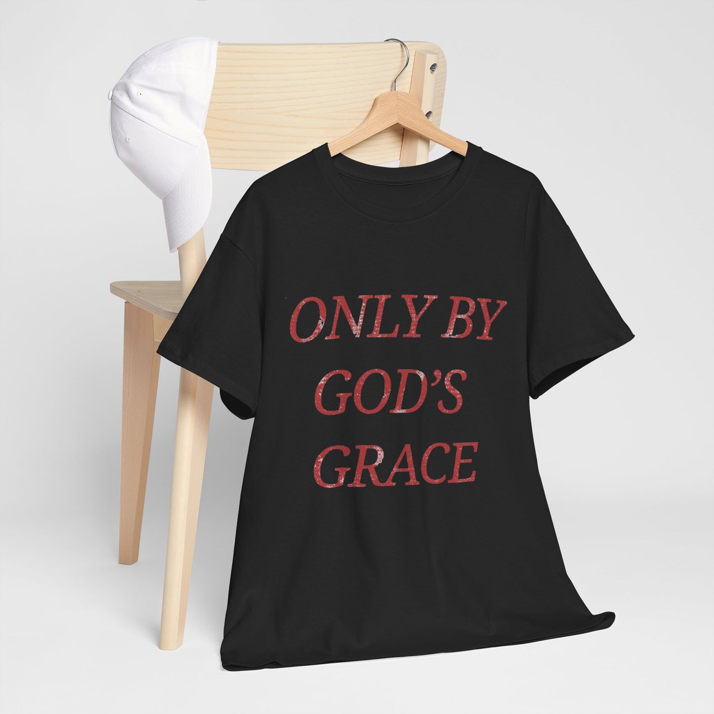 Only By Gods Grace Graphic T Shirt NEW ADULT Unisex Heavy Cotton Tee