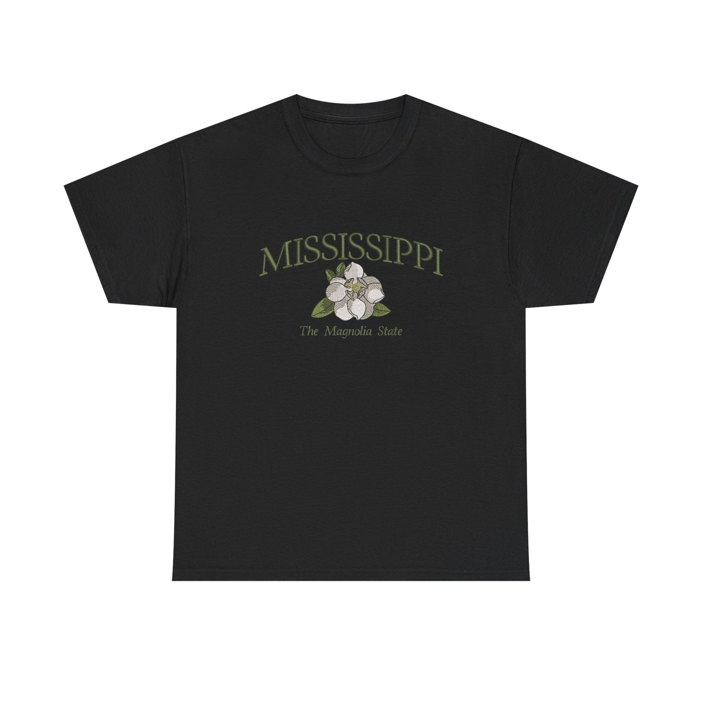 Mississippi The Magnolia State Graphic T Shirt NEW Unisex Heavy Cotton Tee