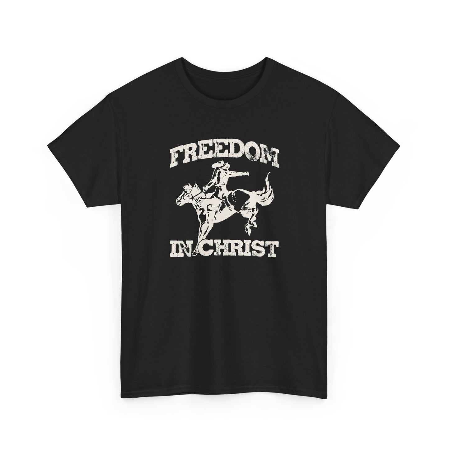 Freedom In Christ Graphic T Shirt NEW GIFT Unisex Heavy Cotton Tee