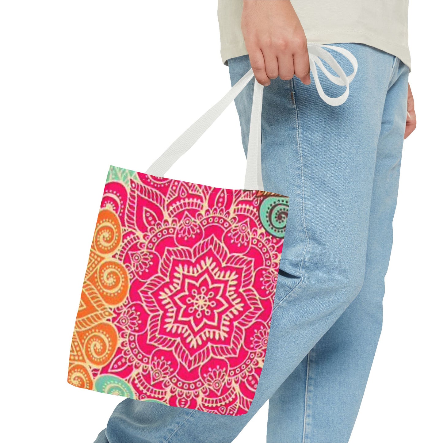 Pink And Orange Design Multi Color BRAND NEW MODERN Tote Bag (AOP)