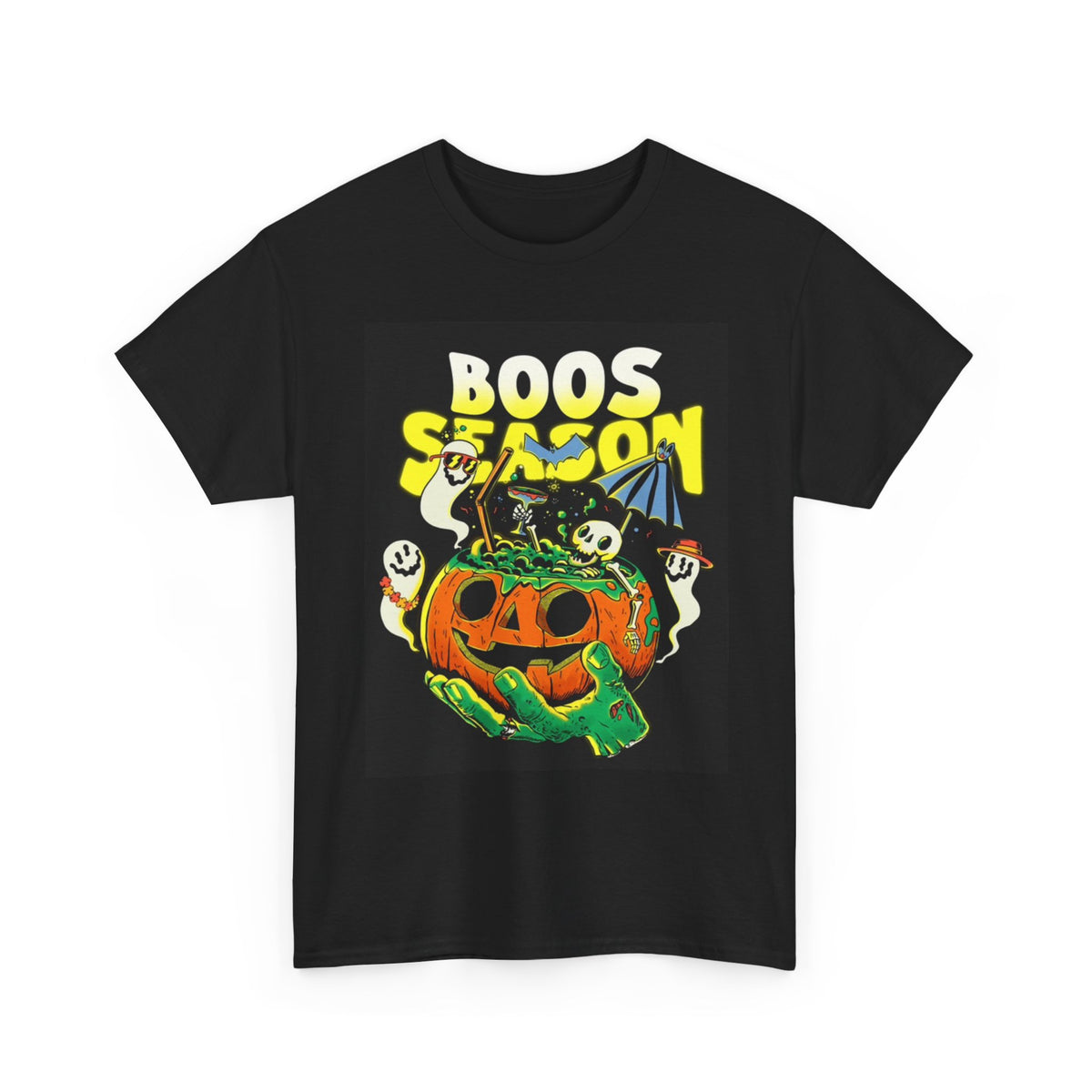 Boo Season Graphic T Shirt Funny Pumpkin Fall Unisex Heavy Cotton Tee