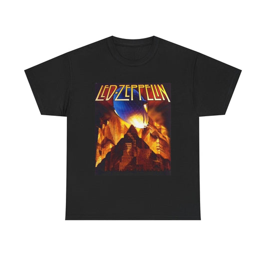 Led Zepplin Tshirt Vintage Rock Poster Retro Unisex Heavy Cotton Tee