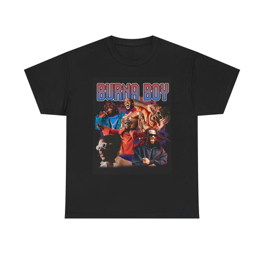Burna Boy Graphic T Shirt Retro Vintage Hip Hop Unisex Heavy Cotton Tee