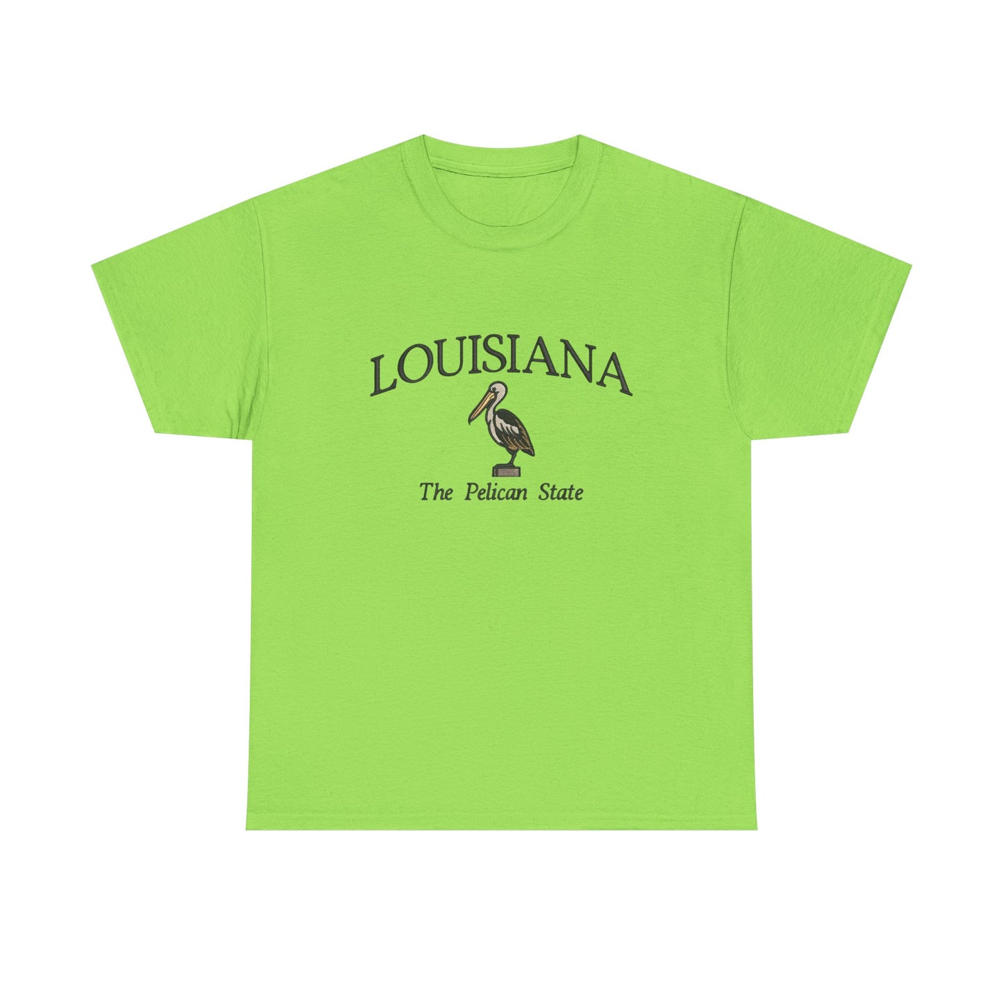 Louisiana The Pelican State Graphic T Shirt NEW Unisex Heavy Cotton Tee