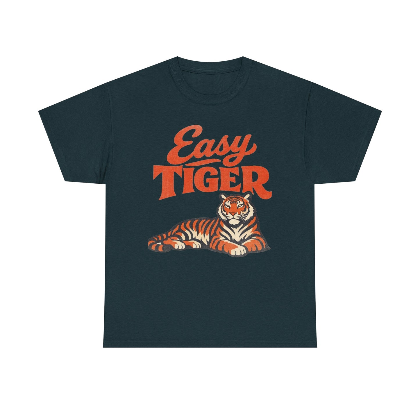 Easy Tiger 80's Retro Nostalgia Funny Graphic T Shirt Regular Men's Heavy Cotton Tee