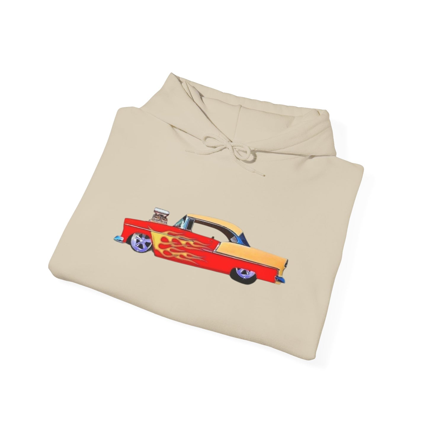 57 Chevy Hotrod Vintage Graphic Hoodie NEW Unisex Heavy Hooded Sweatshirt