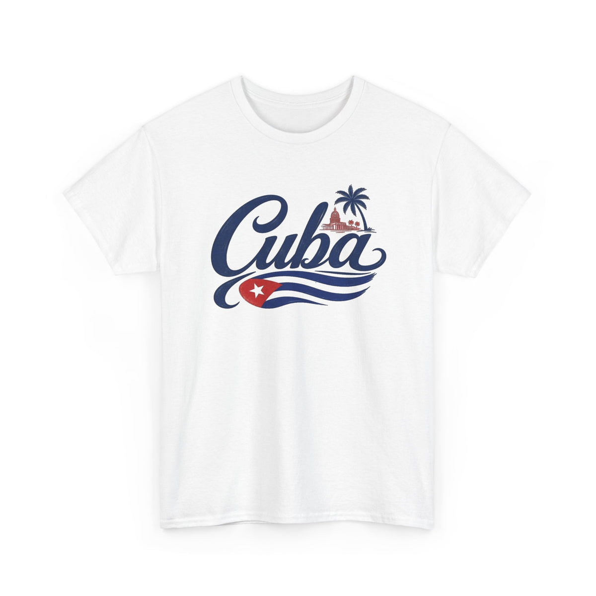 Cuba Graphic T Shirt Men's Travel Retro Classic Heavy Cotton Tee