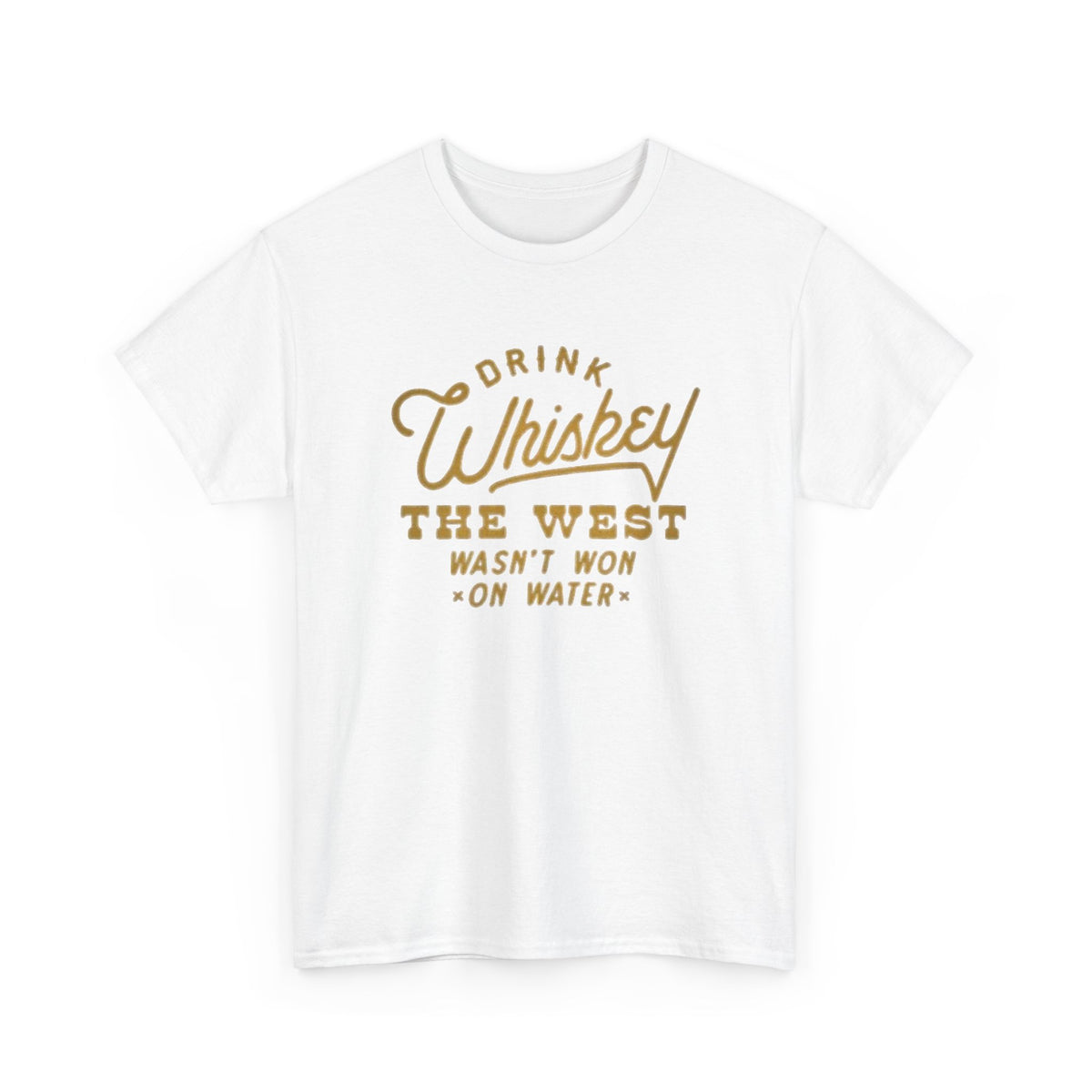 Drink Whiskey Graphic T Shirt Men's Classic Retro Heavy Cotton Tee