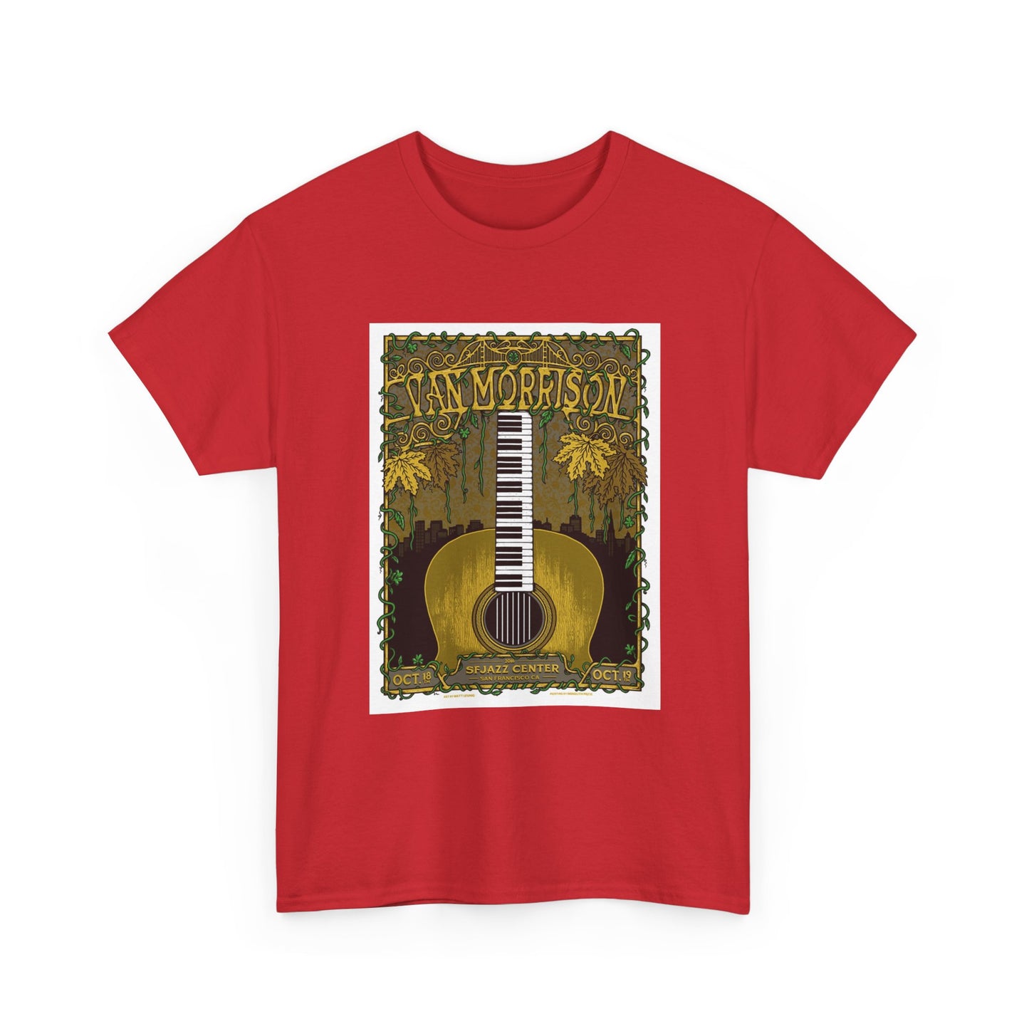 Van Morrison Tshirt Classic Rock Merch Graphic Retro Unisex Heavy Cotton Tee