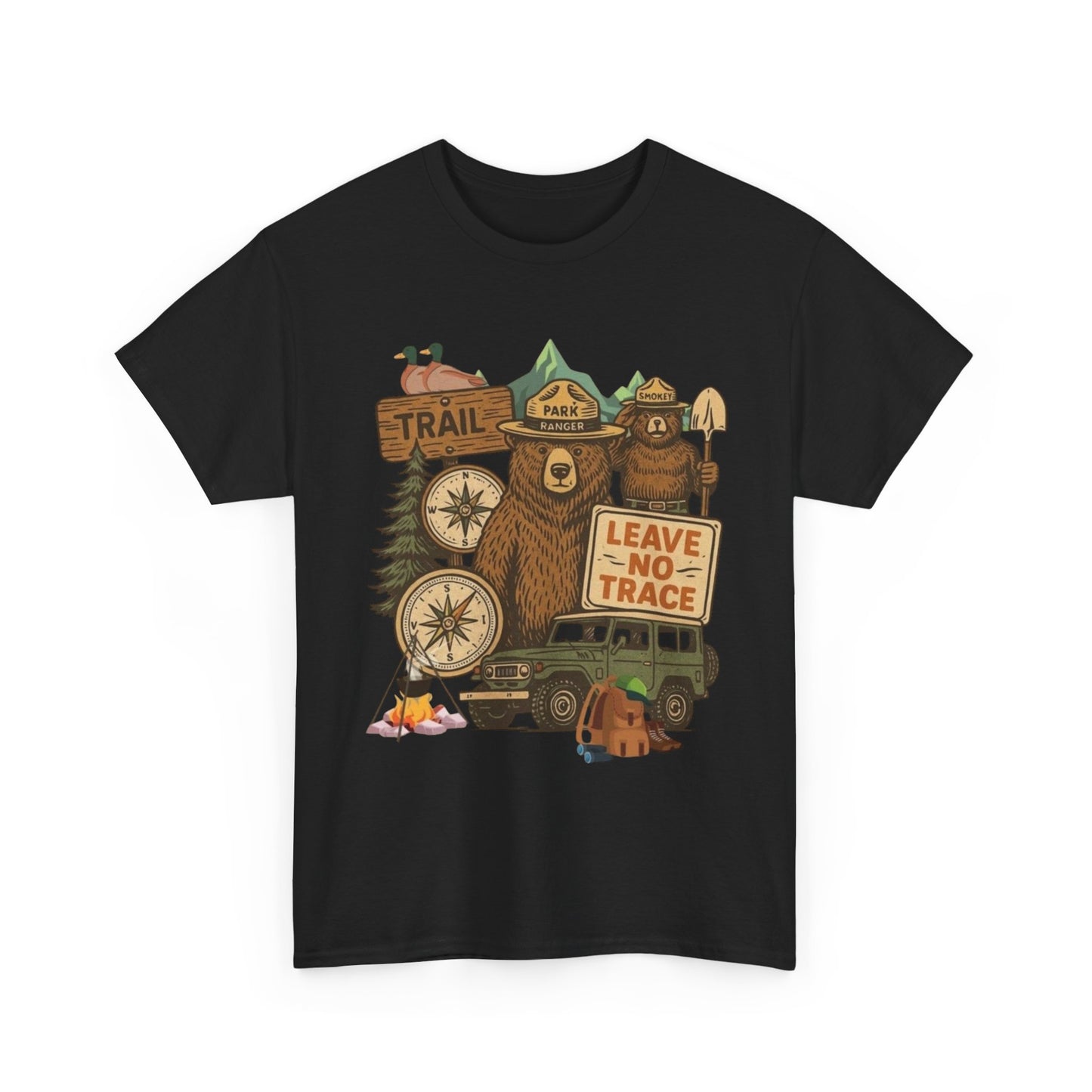 Leave No Trace Camping Graphic T Shirt NEW Adult Tee