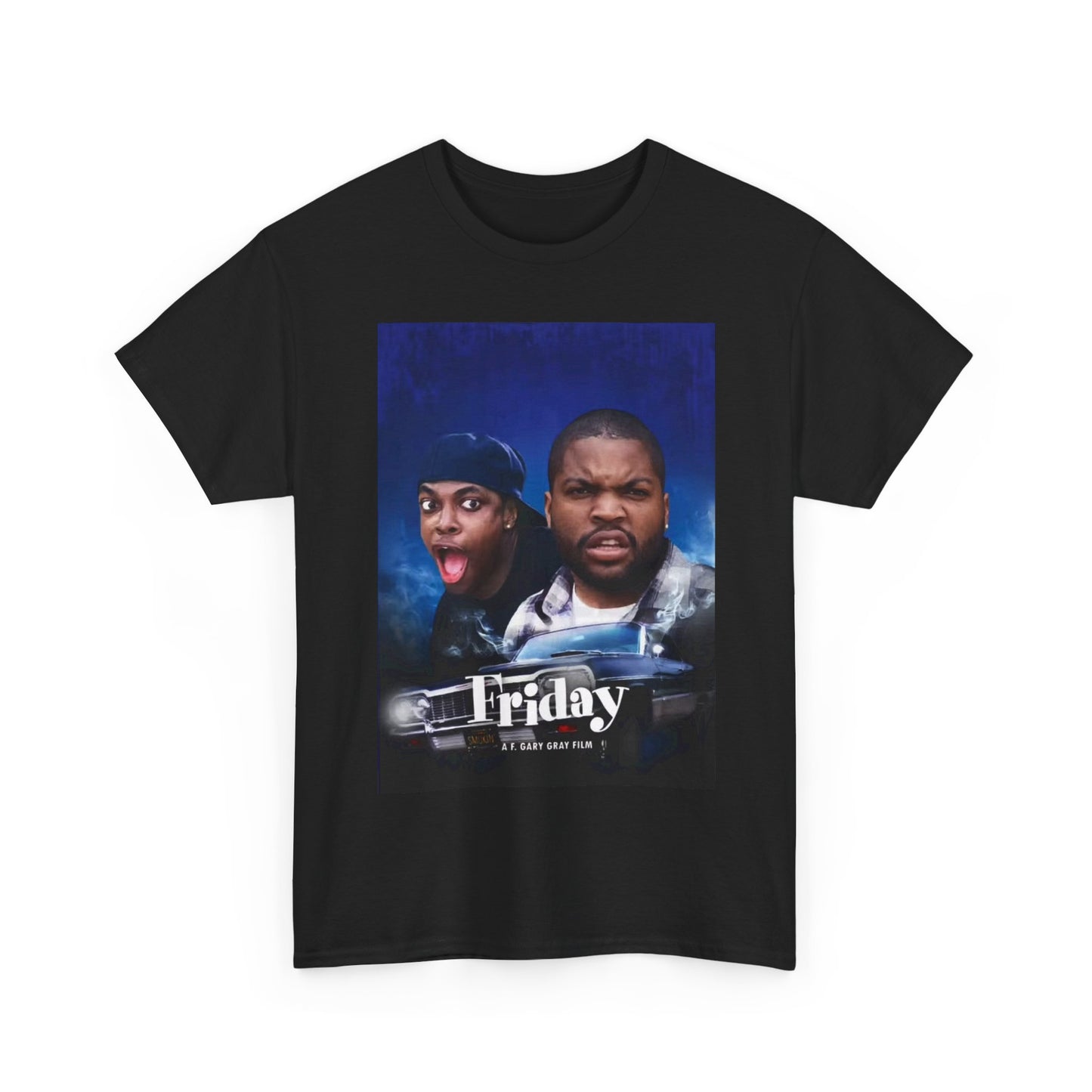 Friday Movie Poster Tshirt Ice Cube Chris Tucker Retro Unisex Heavy Cotton Tee
