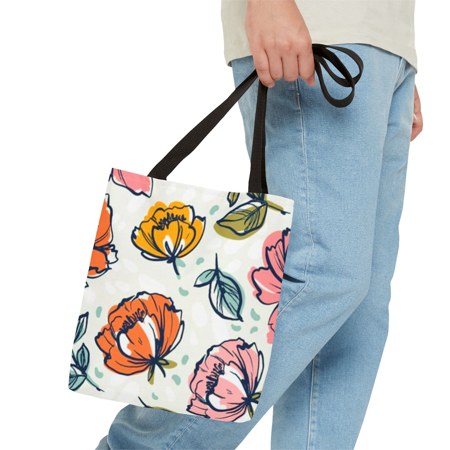 Multi Color Flowers Pattern Brand NEW Tote Bag (AOP)