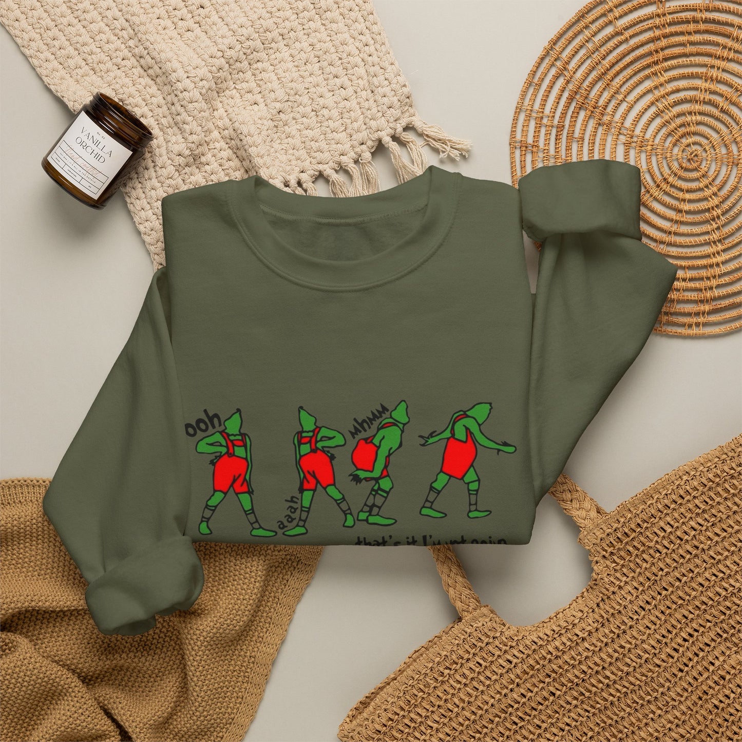 The Grinch Funny Graphic Sweater NEW Unisex Heavy Blend™ Crewneck Sweatshirt