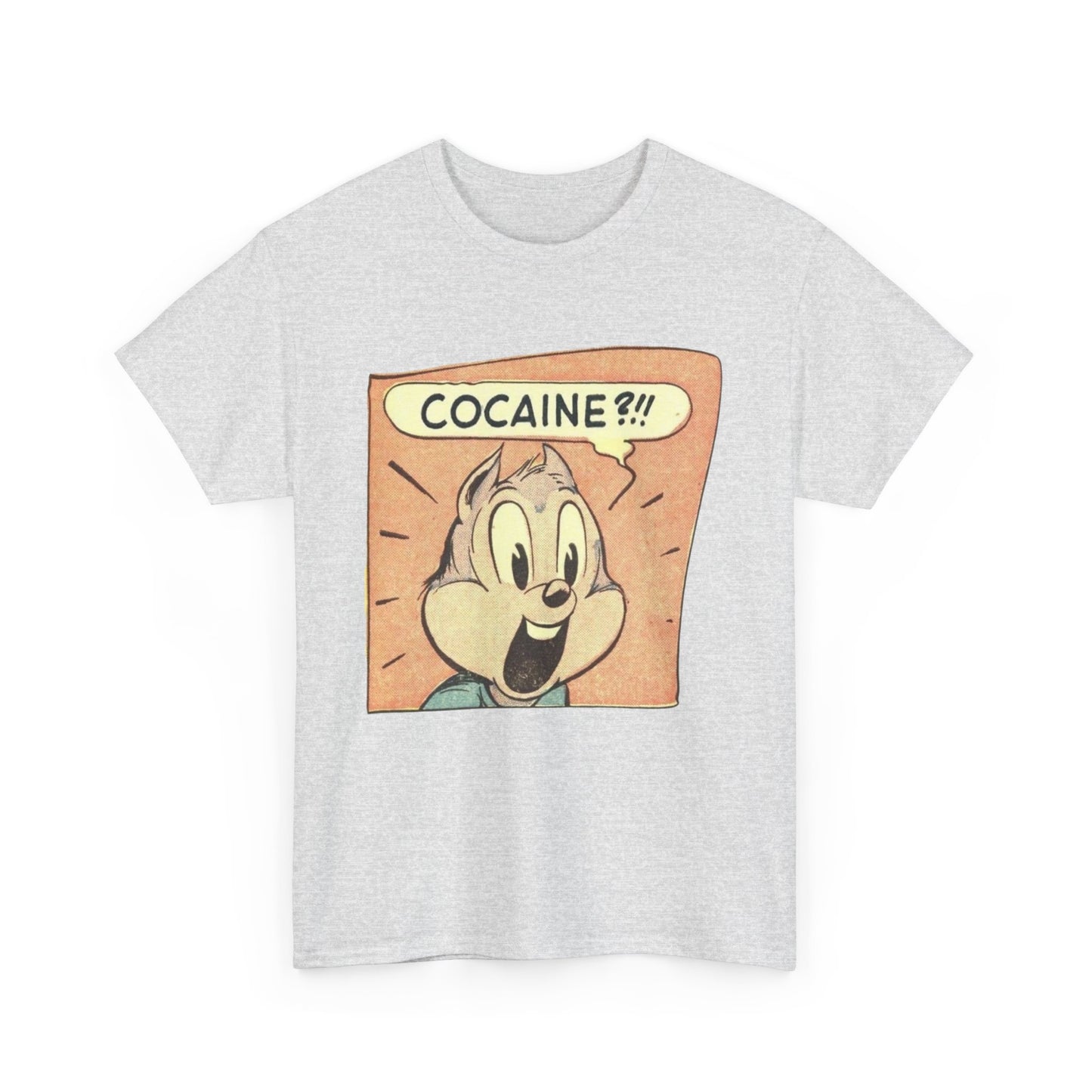 Cocaine Rabbit Funny T Shirt Graphic Unisex Heavy Cotton Tee NEW GIFT