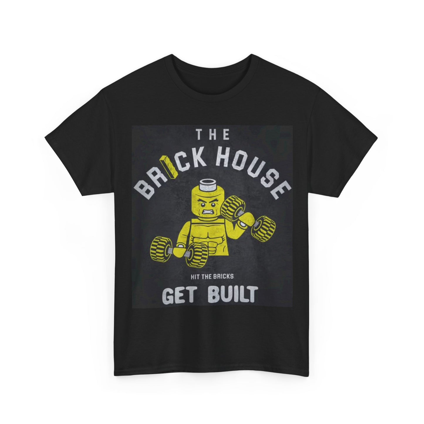 The Brickhouse Tshirt Funny Legos Gym Weight Training Unisex Heavy Cotton Tee