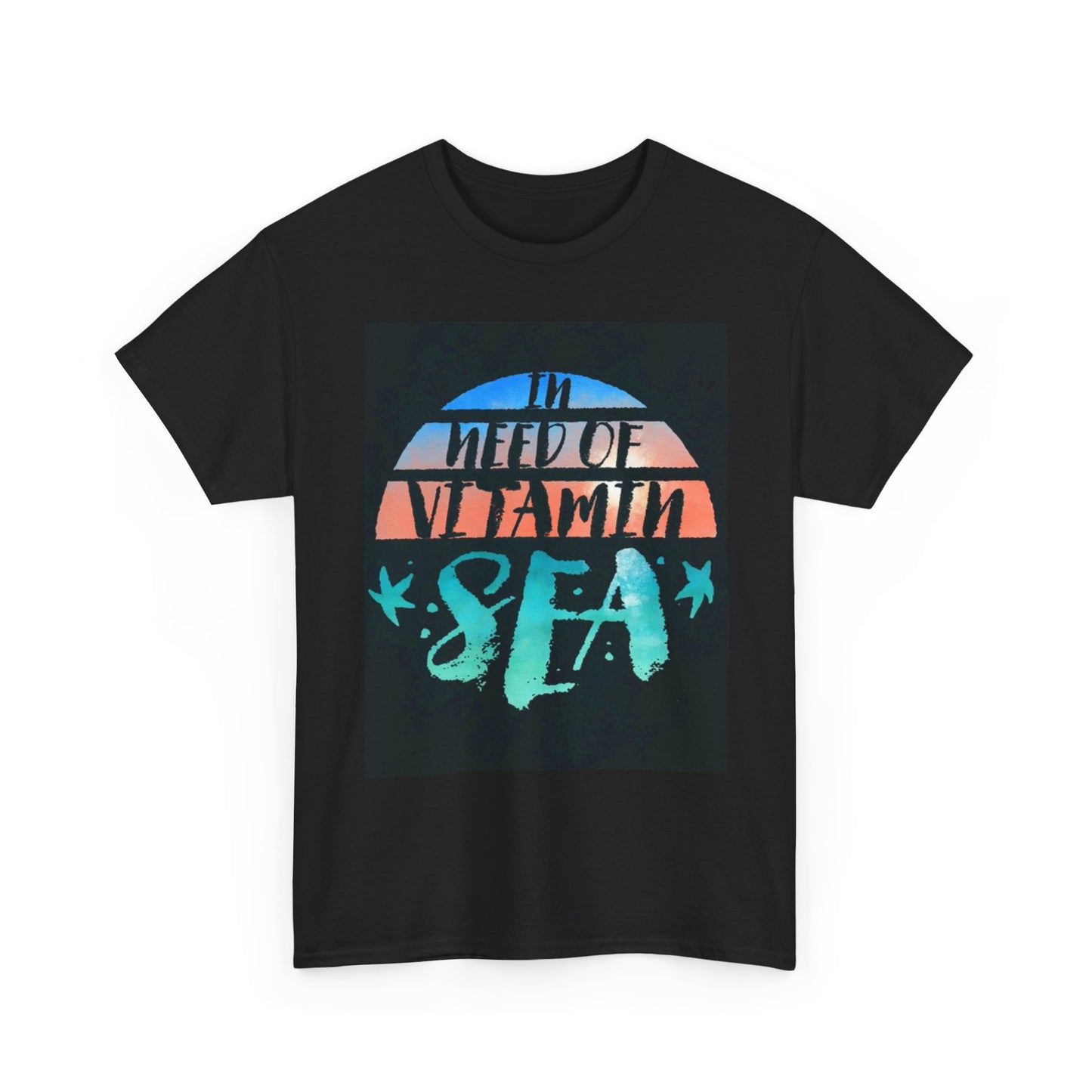 In Need Of Vitamin Sea Beach T Shirt Funny Beach Unisex Heavy Cotton Tee