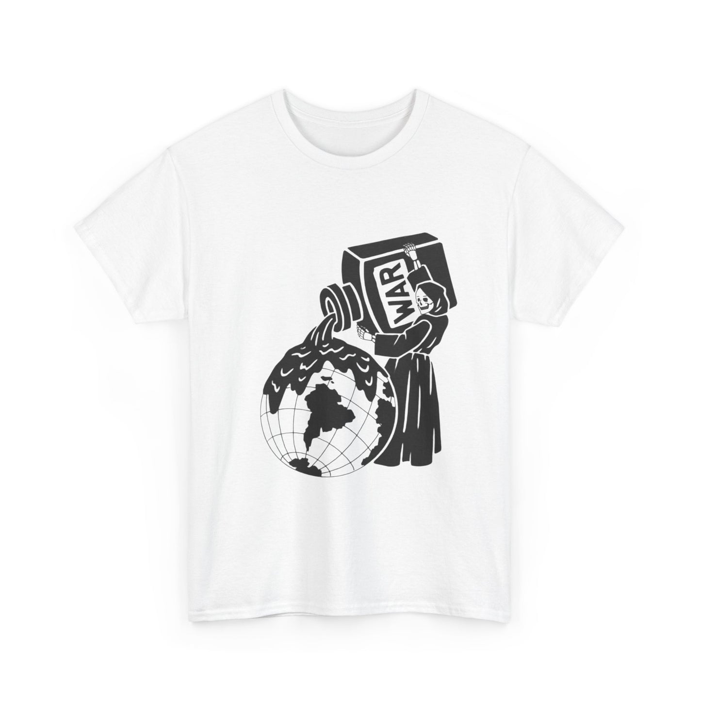 Pour War On The Earth Graphic T Shirt NEW Unisex Heavy Cotton Tee