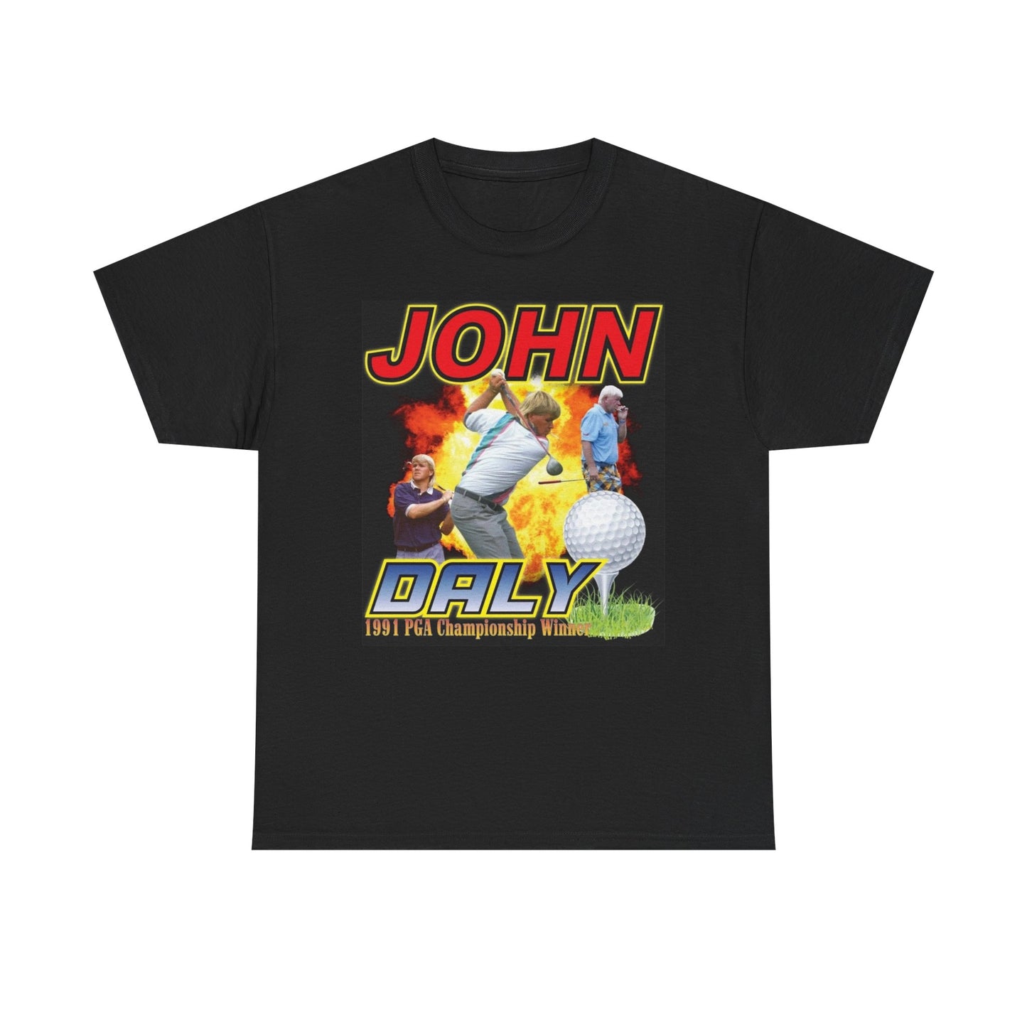 John Daly Golfing Vintage T Shirt Unisex Heavy Cotton Tee Gift