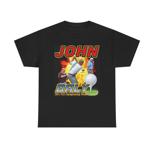 John Daly Golfing Vintage T Shirt Unisex Heavy Cotton Tee Gift