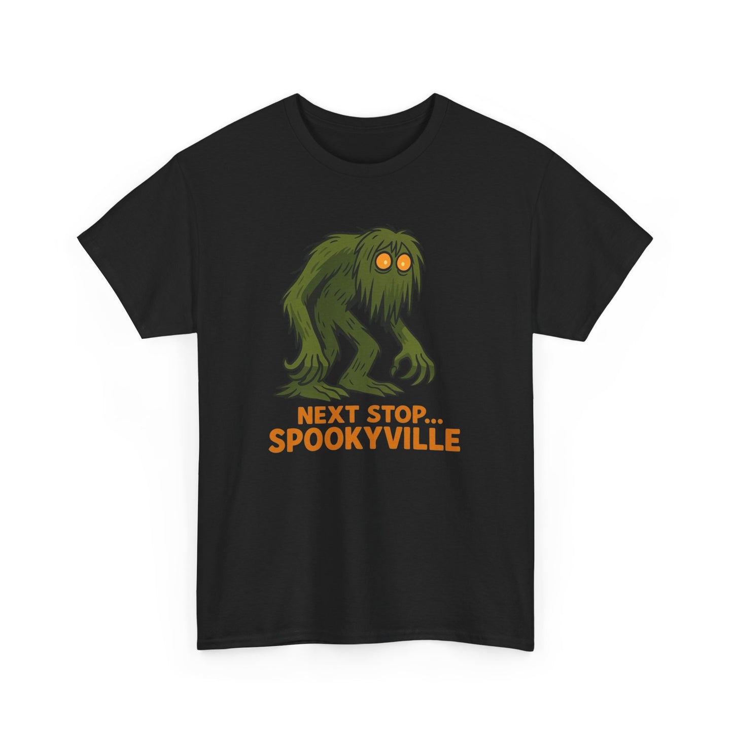 Next Stop SpookyVille Halloween Graphic T-Shirt Unisex Heavy Cotton Tee NEW