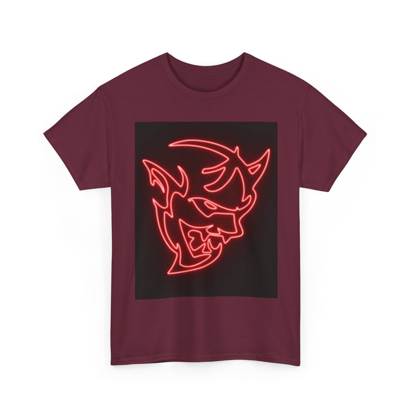Dodge Demon Tshirt Hellcat Charger Logo Challenger Mopar Unisex Heavy Cotton Tee