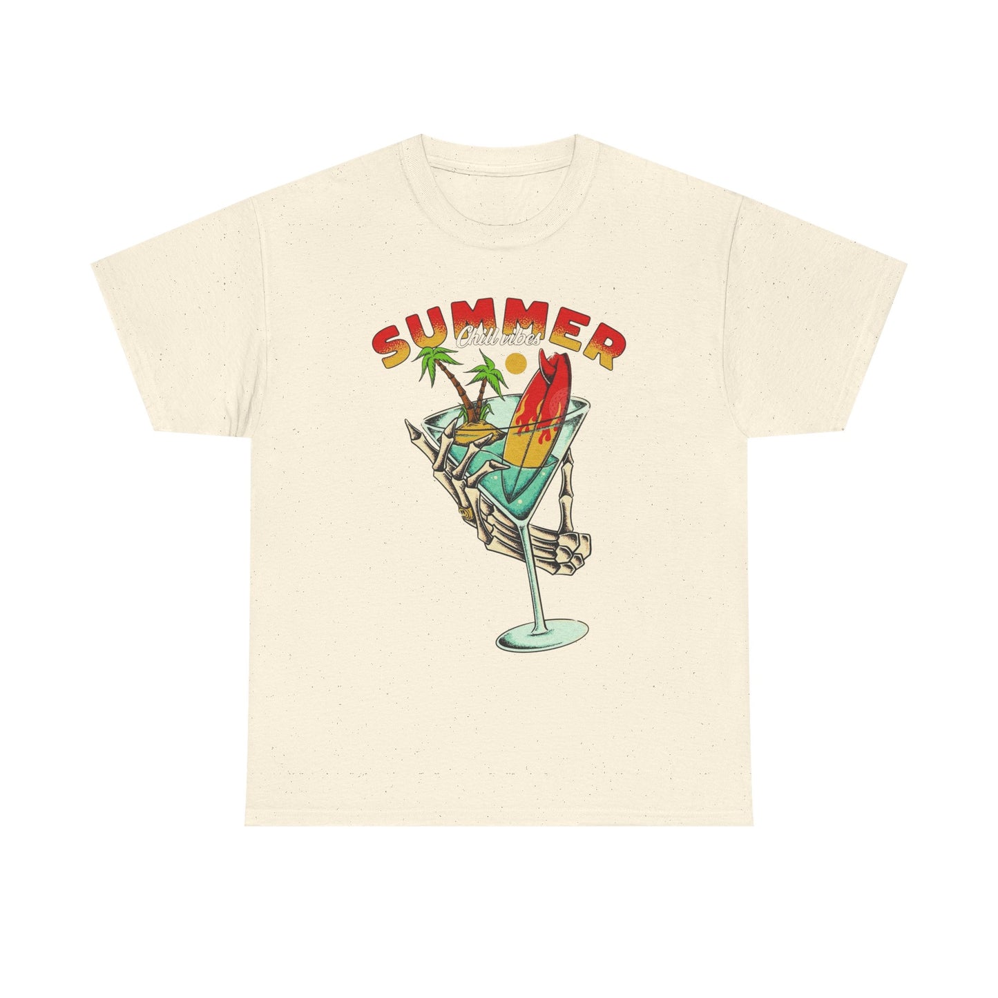 Summer Chill Vibes T Shirt Graphic Unisex Heavy Cotton Tee NEW GIFT