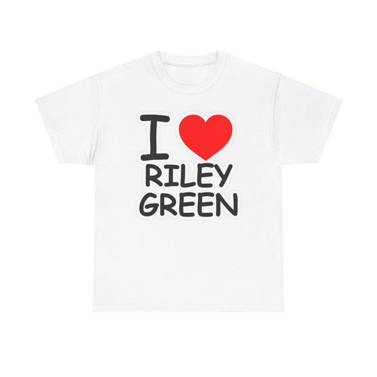 I Love Riley Green Graphic T Shirt Funny Tour Country Unisex Heavy Cotton Tee