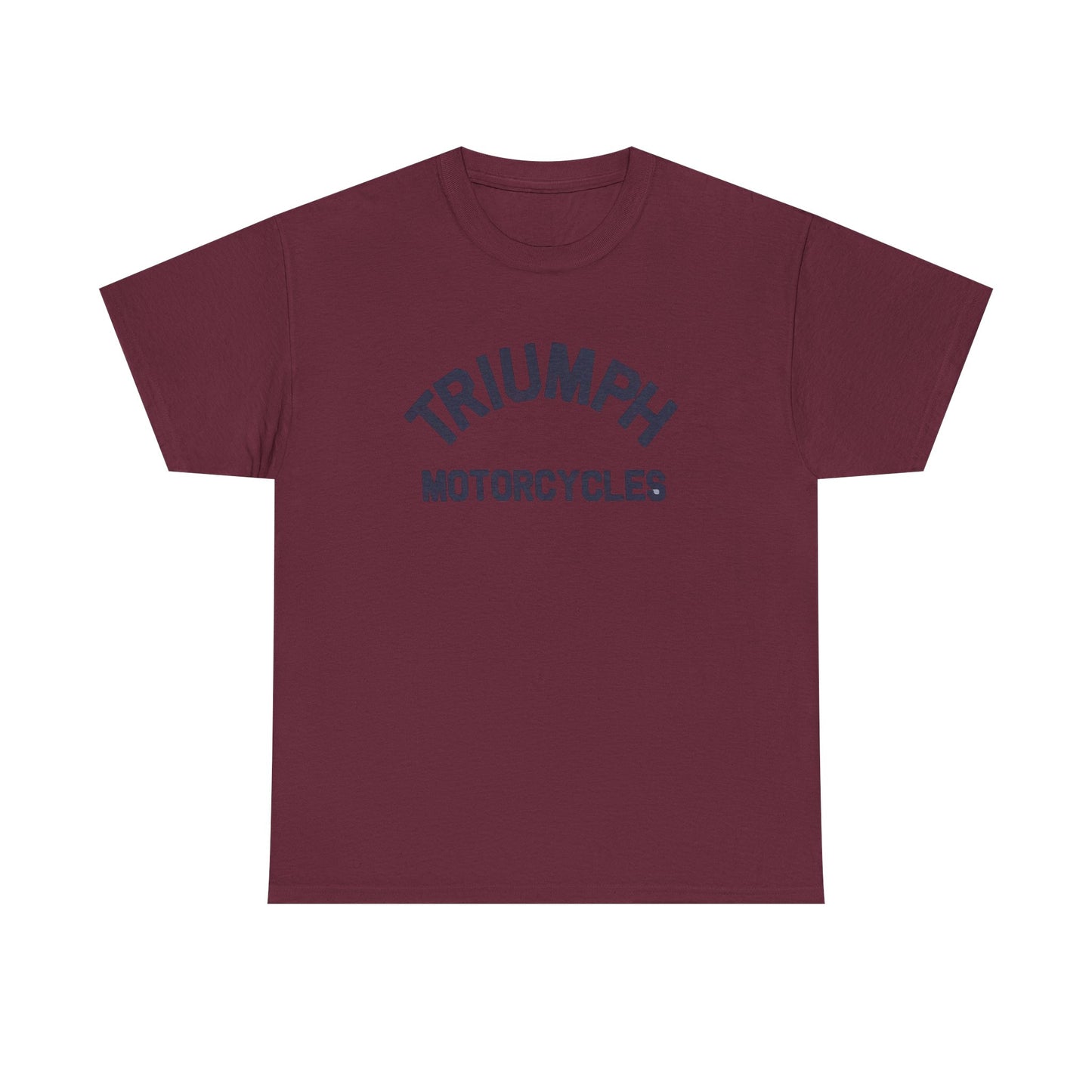 Triumph Motorcycles Tshirt Vintage Logo Classic Fit Unisex Heavy Cotton Tee