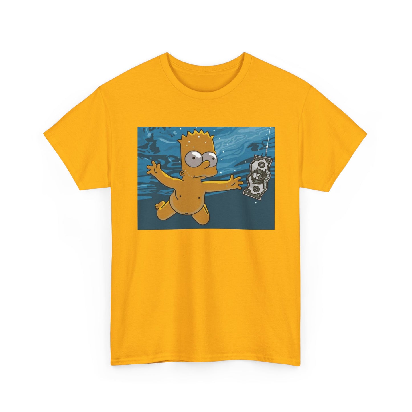 Simpsons T-shirt vintage nirvana retro art funny graphic Unisex Heavy Cotton Tee
