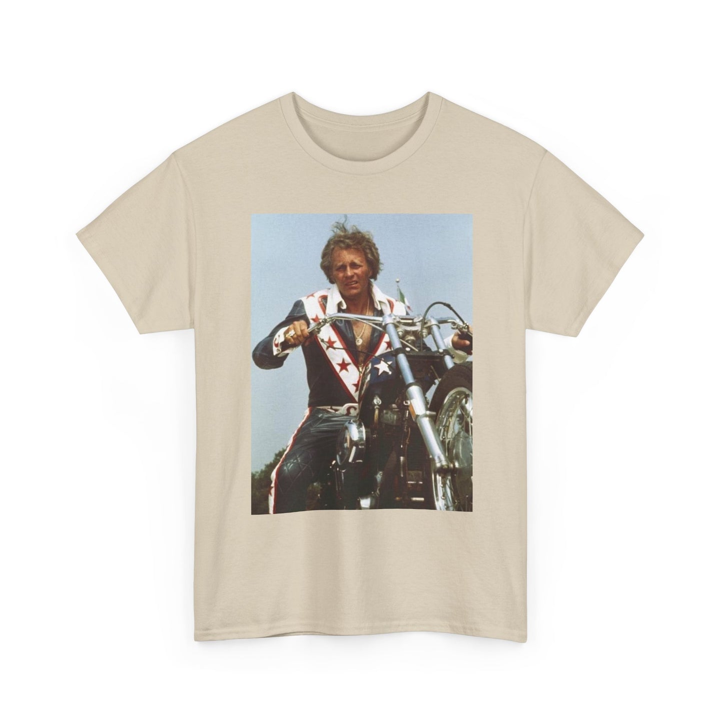 Evel Knievel Vintage Motorcycle Photo Graphic T Shirt S-5XL Unisex Heavy Cotton
