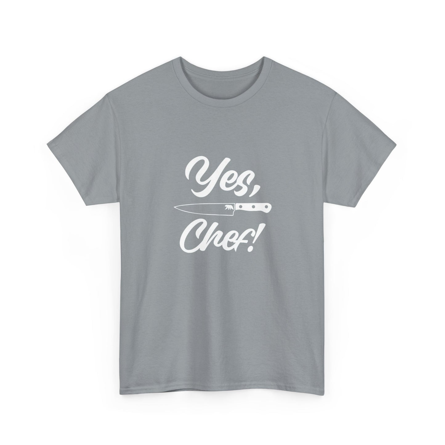 Yes Chef Kitchen Knifes Graphic T-Shirt Cotton Tee New Gift Vintage