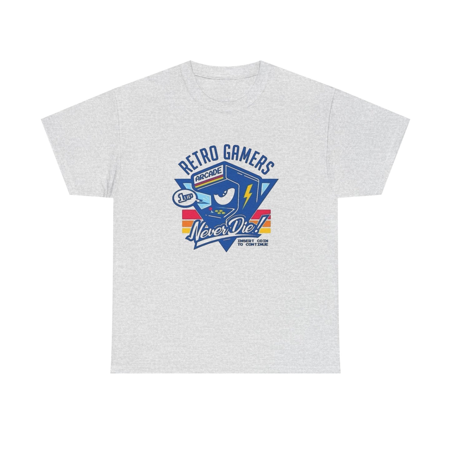 Retro Gamers Never Die Graphic T Shirt NEW Adult Regular Sizing Tee