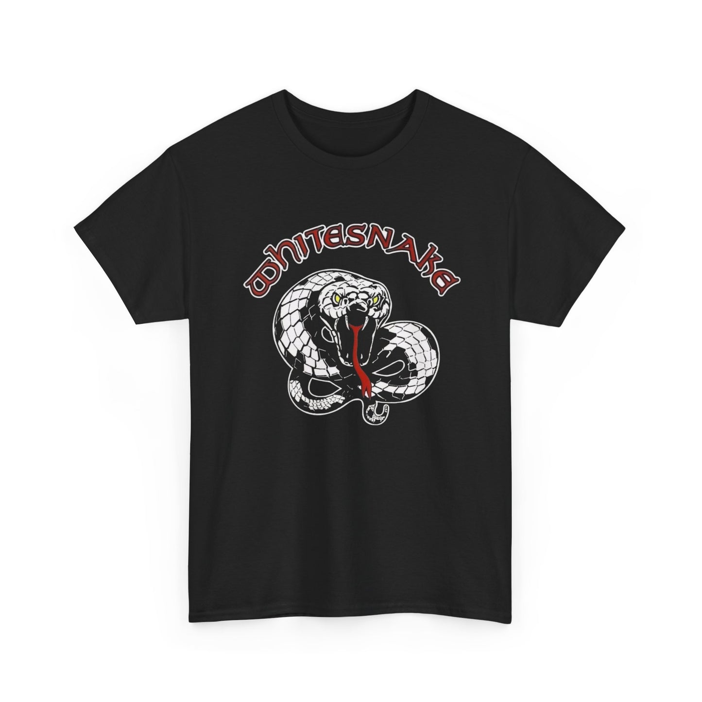 White Snake Vintage Rock Band Merch Graphic T Shirt Unisex Heavy Cotton Tee