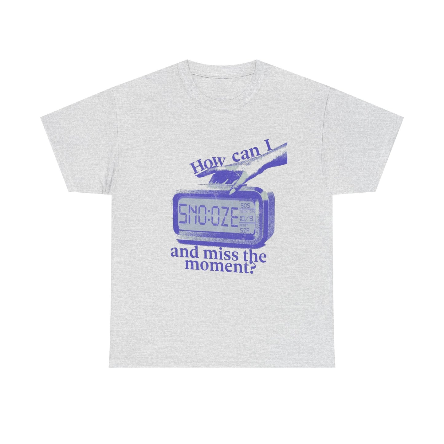Snooze Button Graphic T Shirt Unisex Heavy Cotton Tee Gift Vintage