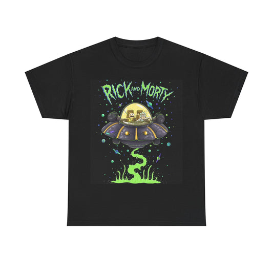 Rick and Morty T-shirt retro anime Gift Gaming Cartoon Unisex Heavy Cotton Tee