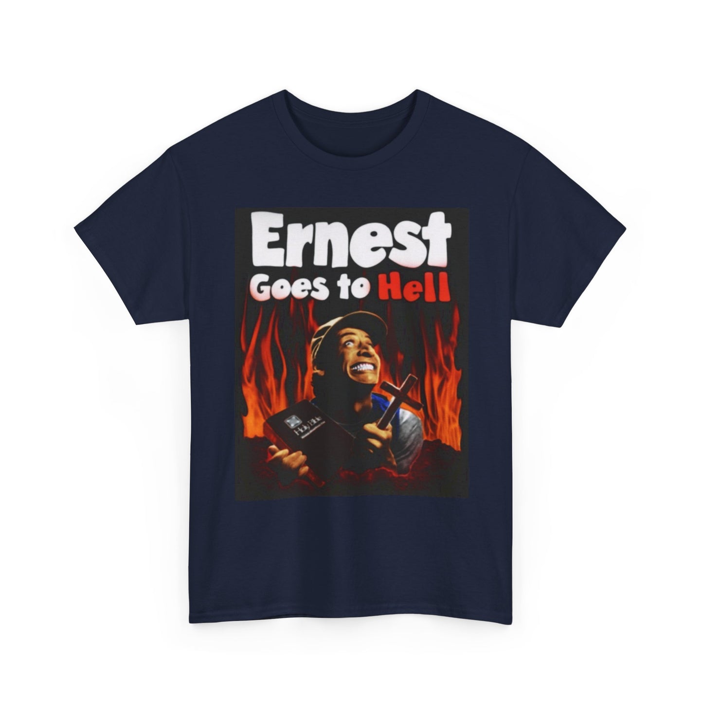 Ernest Goes To Hell Graphic T Shirt Funny Vintage Poster Unisex Heavy Cotton Tee