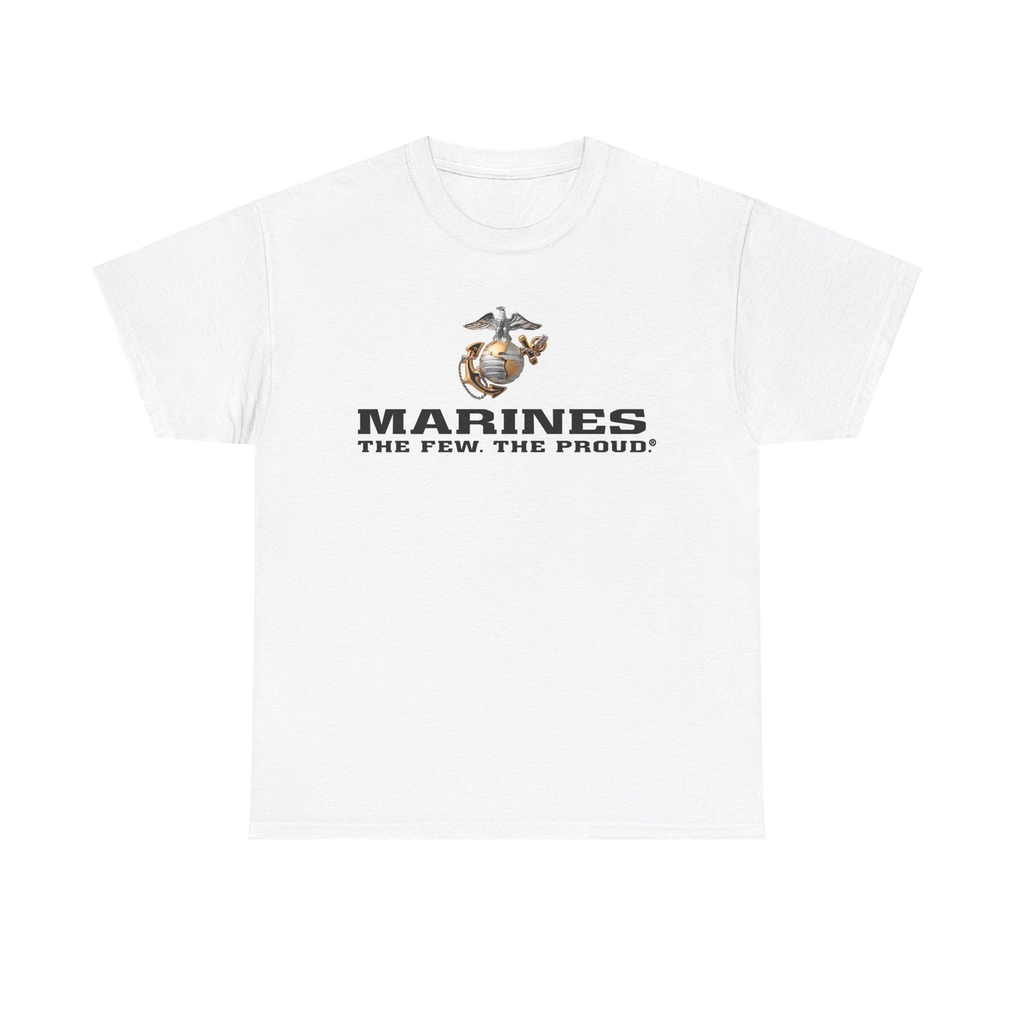 Marines The Few The Proud Graphic T Shirt Military Unisex Heavy Cotton Tee