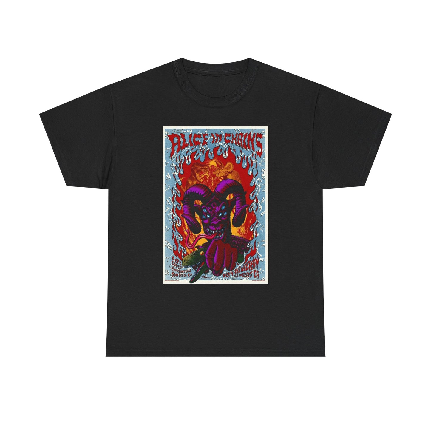 Alice In Chains Rock Band T Shirt Merch Poster Unisex Heavy Cotton Tee