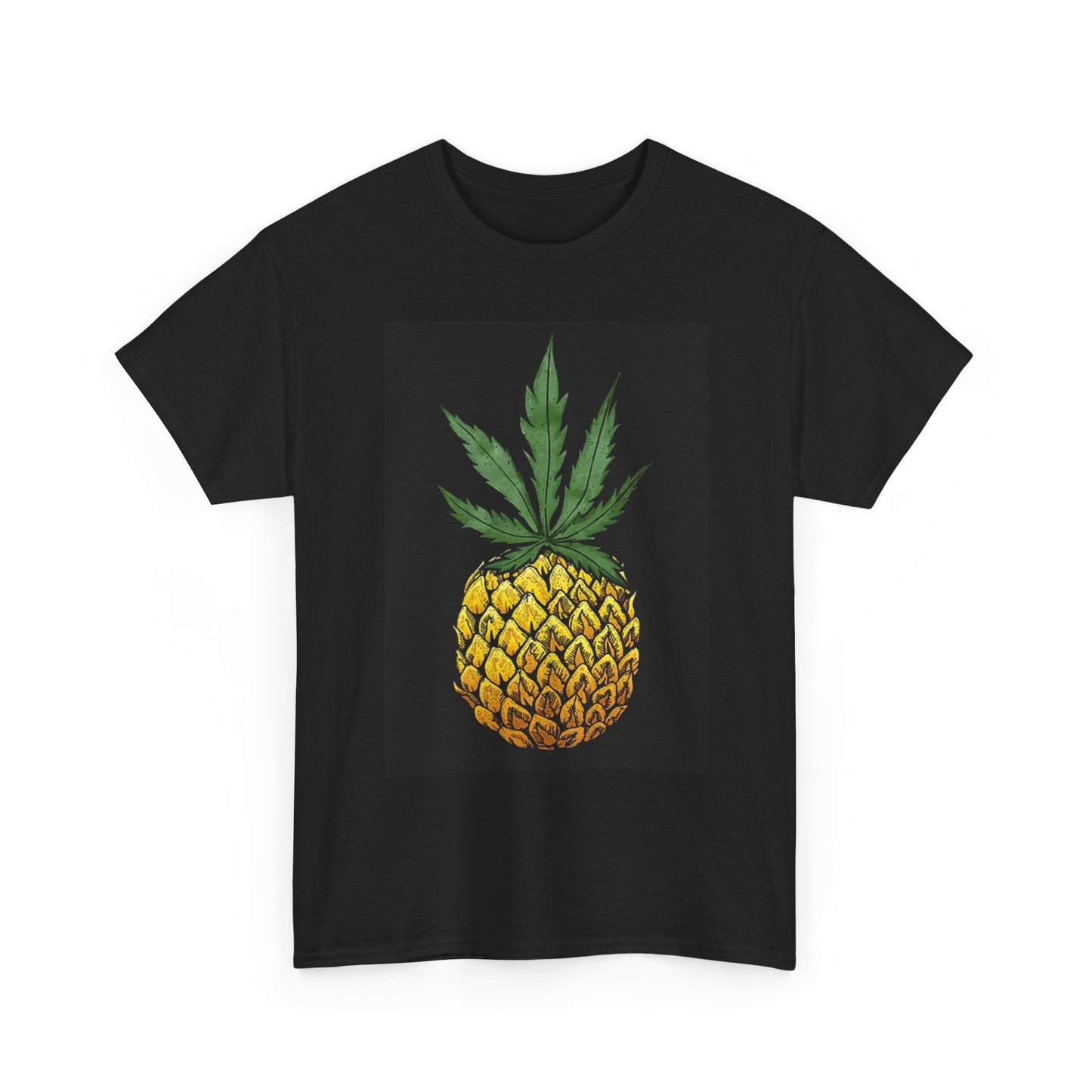 Pineapple Weed Top T Shirt Funny Fruit Tropical Graphic Unisex Heavy Cotton Tee