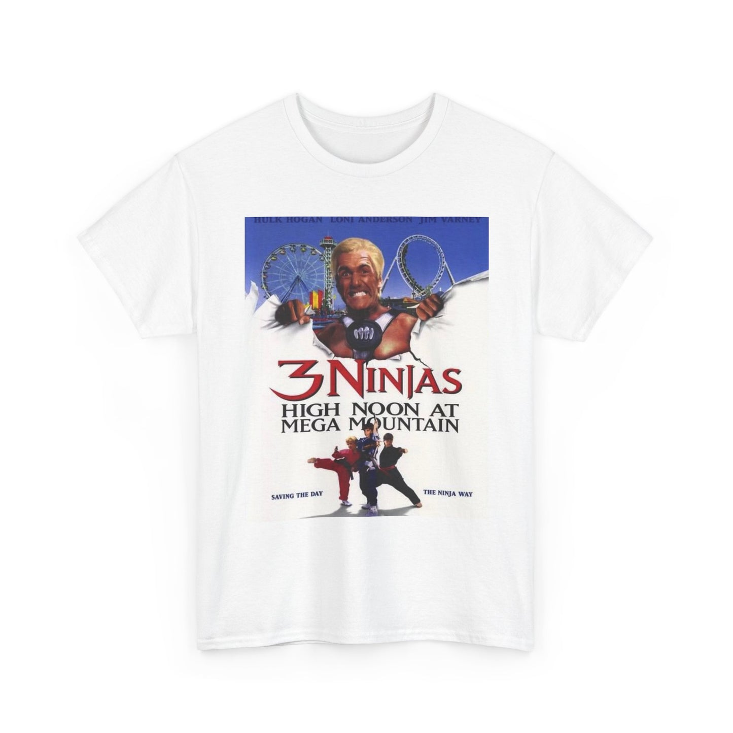 3 Ninjas Tshirt Retro Movie Poster Hulk Vintage Karate Graphic Unisex 90s